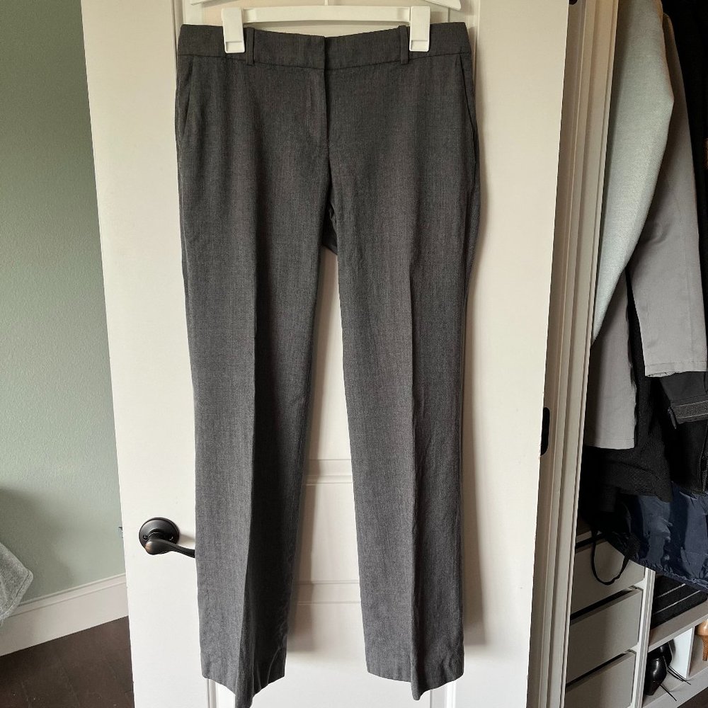 Vintage J.Crew City Fit 100% Wool Suiting Trousers Charcoal Grey 8
